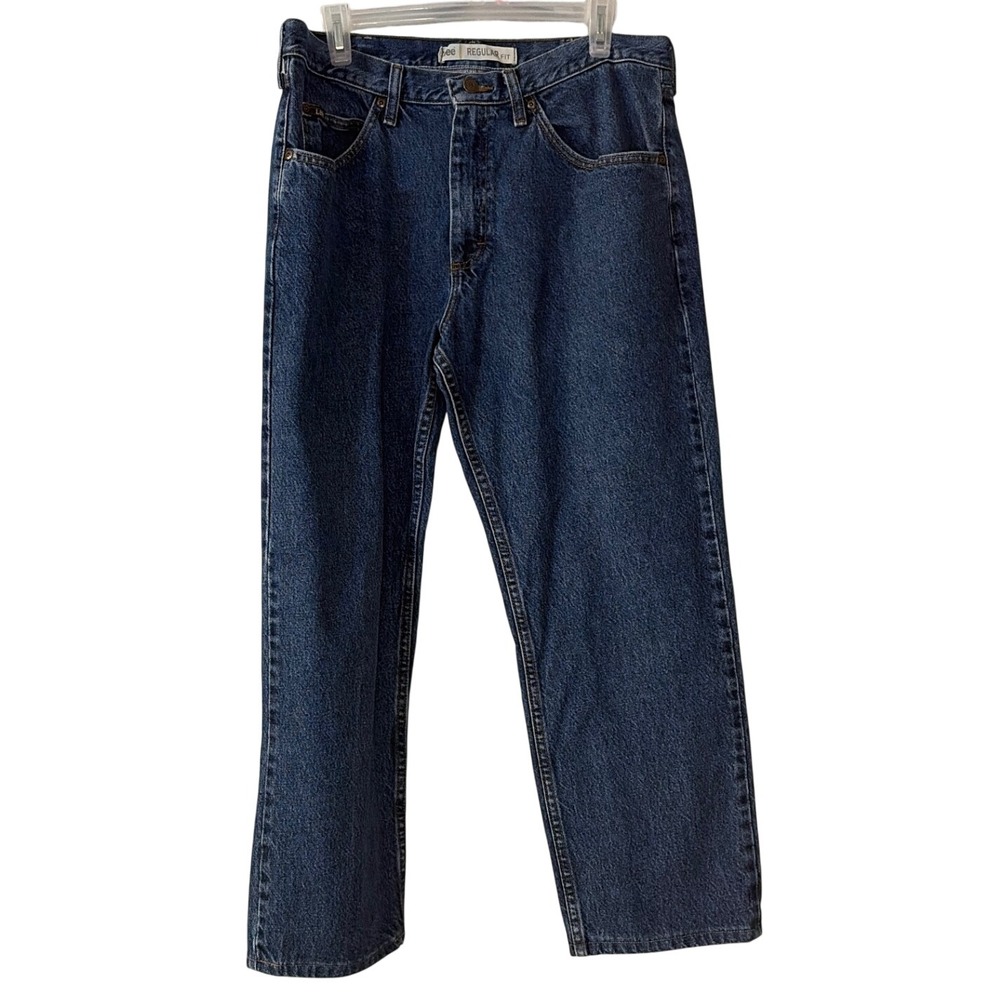 Lee Regular Fit Mens Dark Wash Straight Leg Denim Jeans 36x29 2008940
